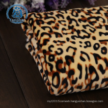 Custom 100% polyester leopard animal printed fleece fabric for sofa blanket